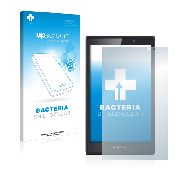 upscreen Bacteria Shield Clear Premium Antibacterial Screen Protector for Prestigio MultiPad Consul 7008 4G