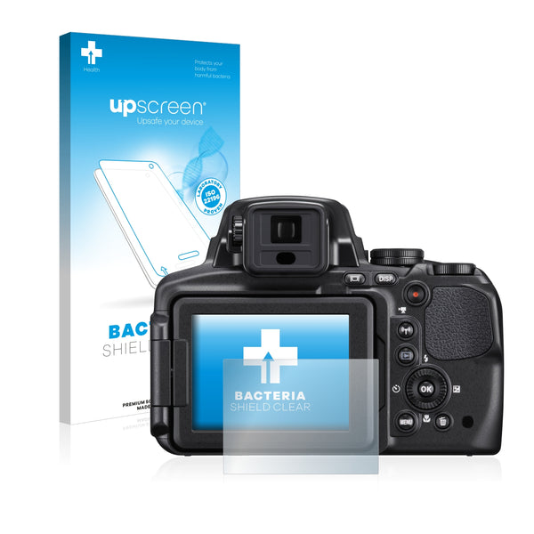 upscreen Bacteria Shield Clear Premium Antibacterial Screen Protector for Nikon Coolpix P900