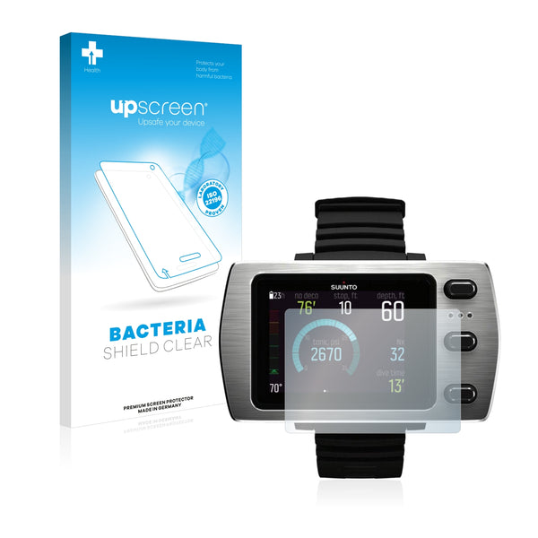 upscreen Bacteria Shield Clear Premium Antibacterial Screen Protector for Suunto Eon Steel