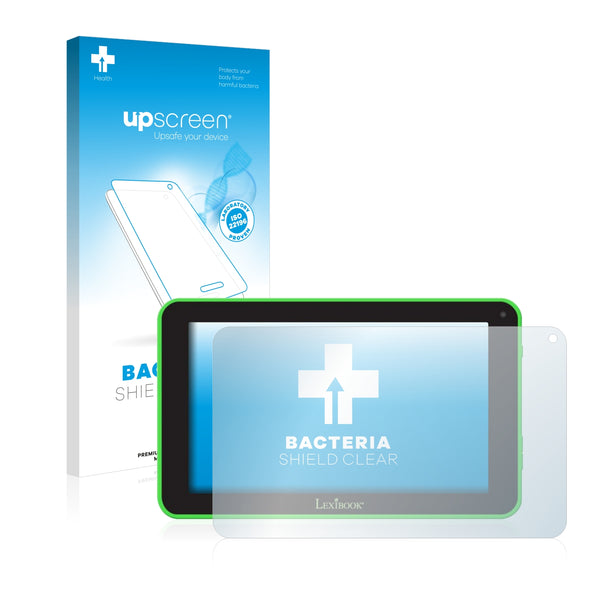 upscreen Bacteria Shield Clear Premium Antibacterial Screen Protector for Lexibook LexiTab Fluo