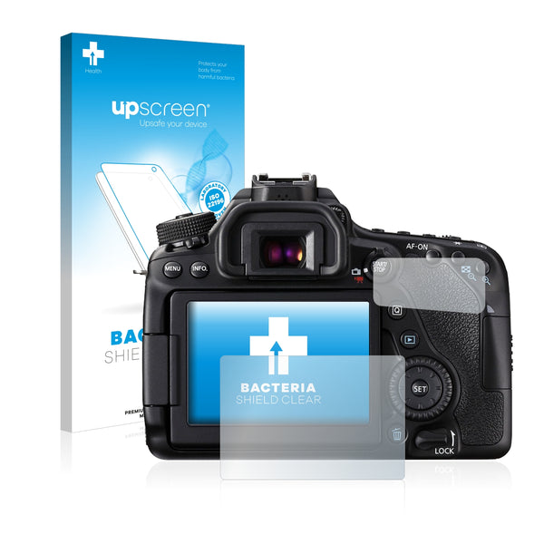 upscreen Bacteria Shield Clear Premium Antibacterial Screen Protector for Canon EOS 80D
