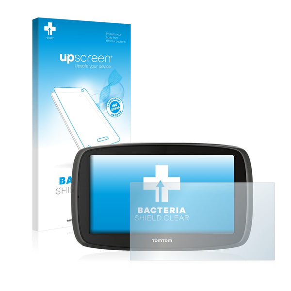 upscreen Bacteria Shield Clear Premium Antibacterial Screen Protector for TomTom GO 61