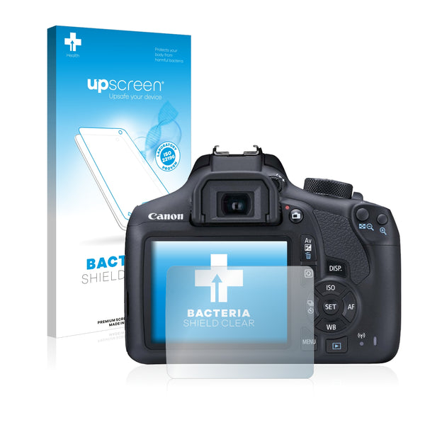 upscreen Bacteria Shield Clear Premium Antibacterial Screen Protector for Canon EOS 1300D