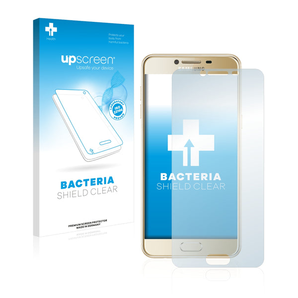 upscreen Bacteria Shield Clear Premium Antibacterial Screen Protector for Samsung Galaxy C7