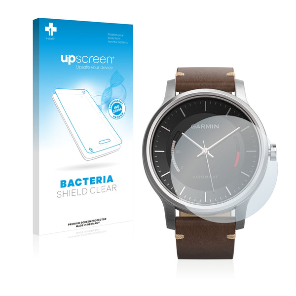 upscreen Bacteria Shield Clear Premium Antibacterial Screen Protector for Garmin vivomove