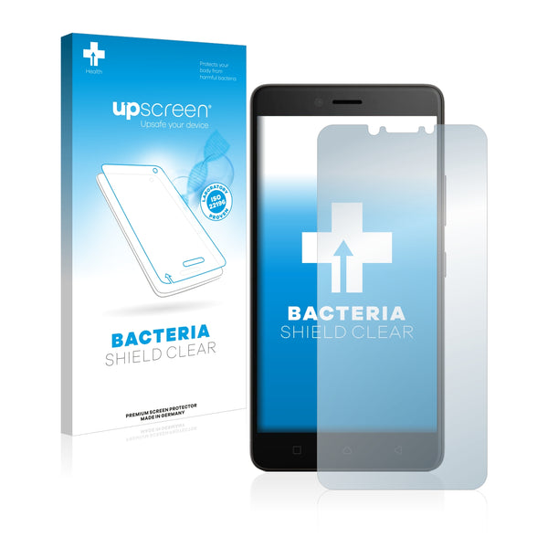 upscreen Bacteria Shield Clear Premium Antibacterial Screen Protector for Lenovo K6 Note (5.5)