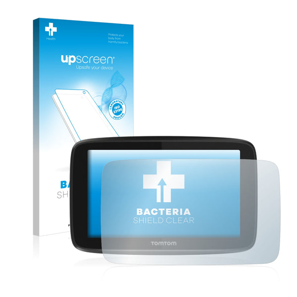 upscreen Bacteria Shield Clear Premium Antibacterial Screen Protector for TomTom GO 5200