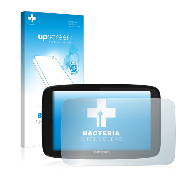 upscreen Bacteria Shield Clear Premium Antibacterial Screen Protector for TomTom GO 520