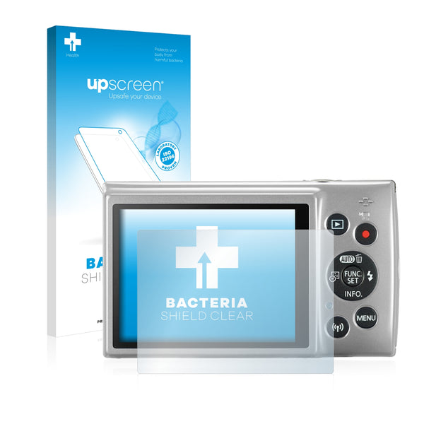 upscreen Bacteria Shield Clear Premium Antibacterial Screen Protector for Canon Digital Ixus 190