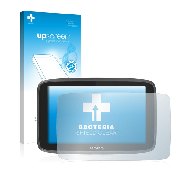 upscreen Bacteria Shield Clear Premium Antibacterial Screen Protector for TomTom Go 6200