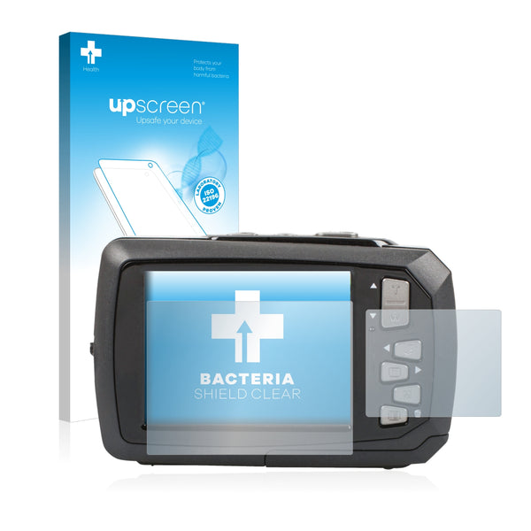 upscreen Bacteria Shield Clear Premium Antibacterial Screen Protector for Rollei Sportsline 200 Selfie
