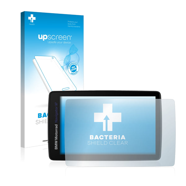 upscreen Bacteria Shield Clear Premium Antibacterial Screen Protector for BMW Motorrad Navigator VI