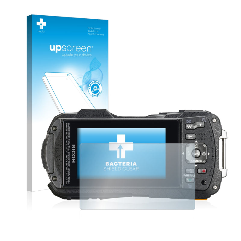 upscreen Bacteria Shield Clear Premium Antibacterial Screen Protector for Ricoh WG-50