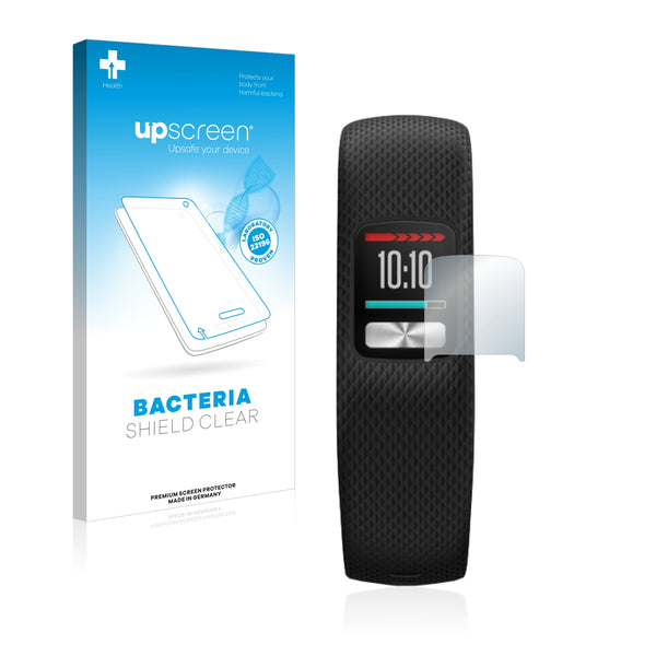 upscreen Bacteria Shield Clear Premium Antibacterial Screen Protector for Garmin Vivofit 4