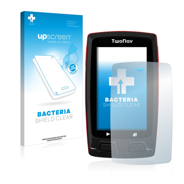 upscreen Bacteria Shield Clear Premium Antibacterial Screen Protector for TwoNav Velo