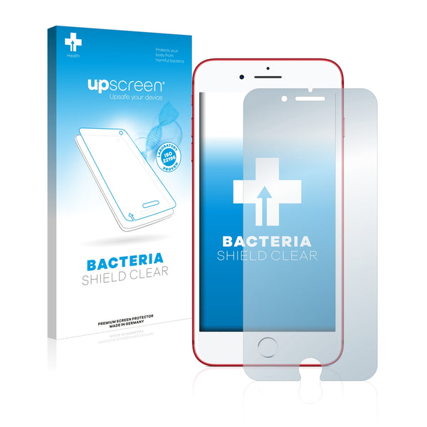 upscreen Bacteria Shield Clear Premium Antibacterial Screen Protector for Apple iPhone 7 Plus Red