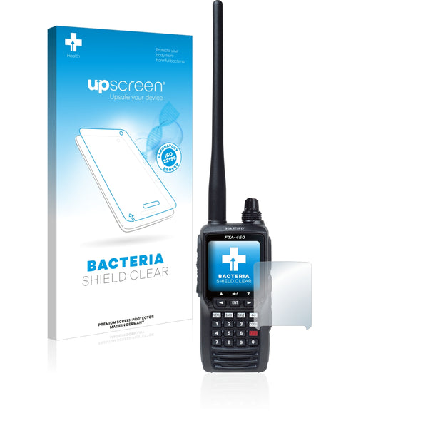 upscreen Bacteria Shield Clear Premium Antibacterial Screen Protector for Yaesu FTA-450