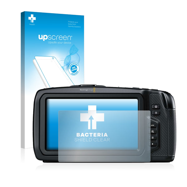 upscreen Bacteria Shield Clear Premium Antibacterial Screen Protector for Blackmagic Pocket Cinema 4K Camera