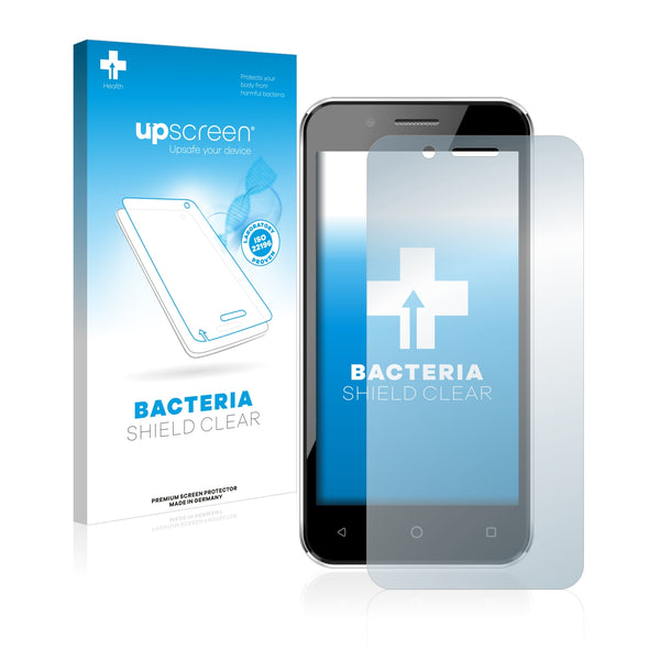 upscreen Bacteria Shield Clear Premium Antibacterial Screen Protector for Polaroid Evy 4.5