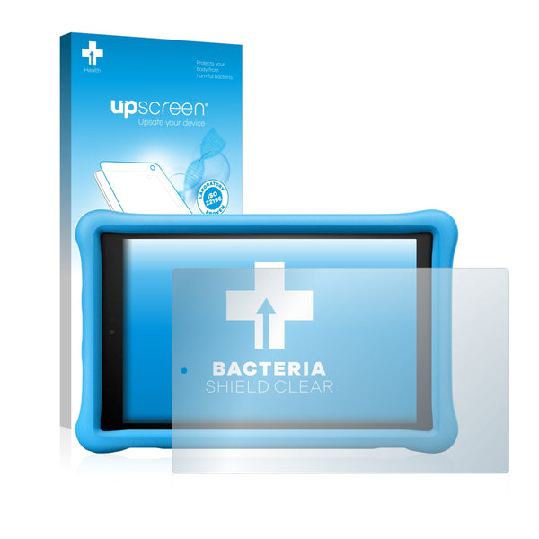 upscreen Bacteria Shield Clear Premium Antibacterial Screen Protector for Amazon Fire HD 10 Kids Edition 2017 (7th generation)