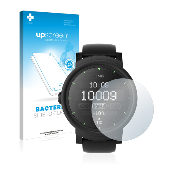 upscreen Bacteria Shield Clear Premium Antibacterial Screen Protector for Mobvoi Ticwatch Express (44 mm)