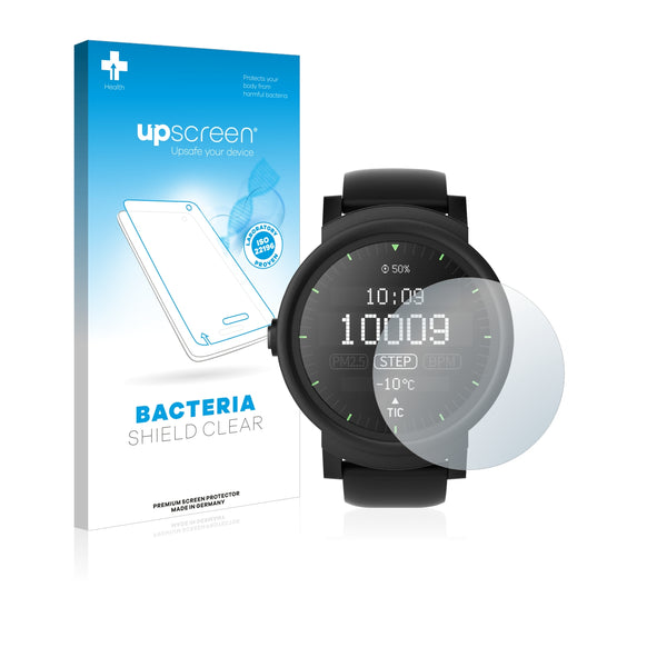 upscreen Bacteria Shield Clear Premium Antibacterial Screen Protector for Mobvoi Ticwatch E Shadow