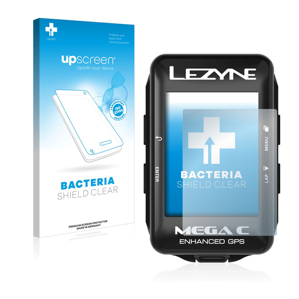 upscreen Bacteria Shield Clear Premium Antibacterial Screen Protector for Lezyne Mega C GPS