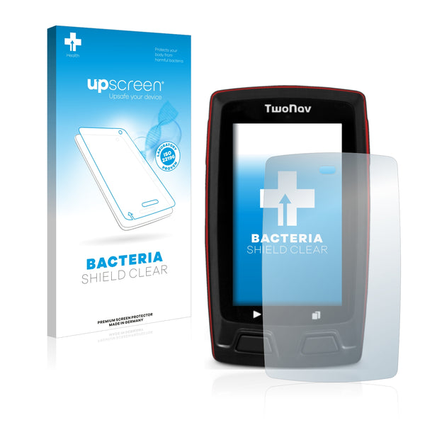 upscreen Bacteria Shield Clear Premium Antibacterial Screen Protector for TwoNav Velo Mountain
