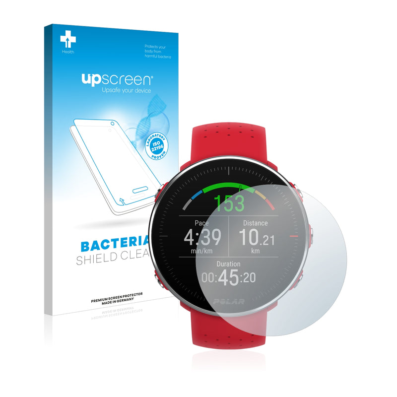 upscreen Bacteria Shield Clear Premium Antibacterial Screen Protector for Polar Vantage M