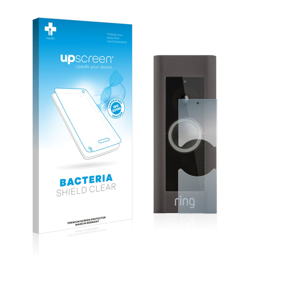 upscreen Bacteria Shield Clear Premium Antibacterial Screen Protector for Ring Video Doorbell Pro