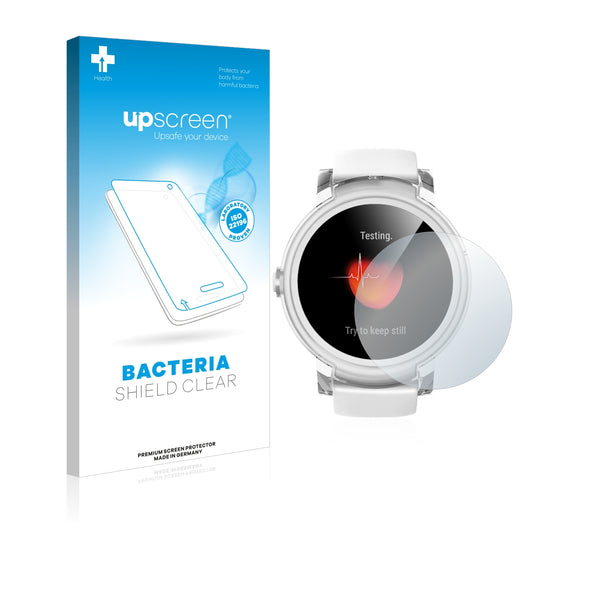 upscreen Bacteria Shield Clear Premium Antibacterial Screen Protector for Mobvoi Ticwatch E Ice