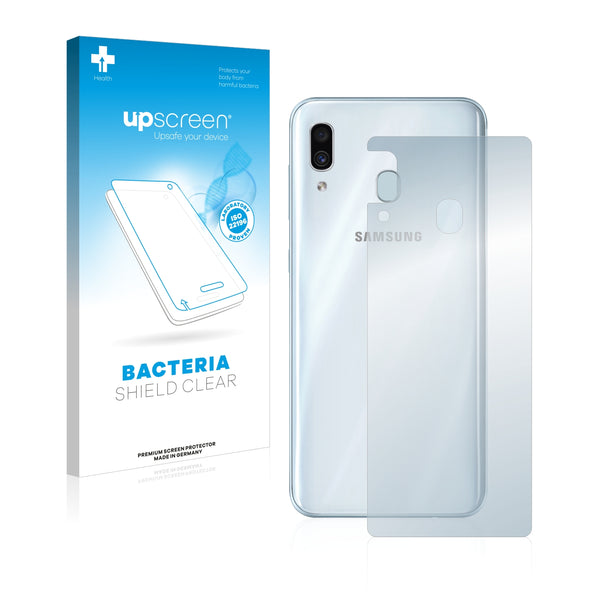 upscreen Bacteria Shield Clear Premium Antibacterial Screen Protector for Samsung Galaxy A30 (Back)