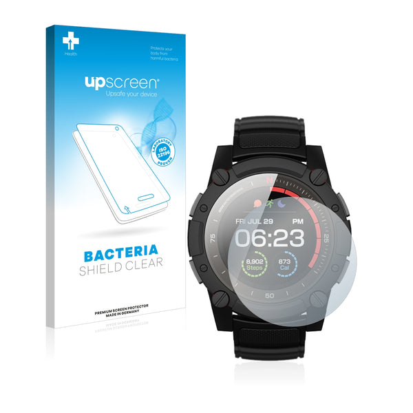 upscreen Bacteria Shield Clear Premium Antibacterial Screen Protector for Matrix Industries PowerWatch 2