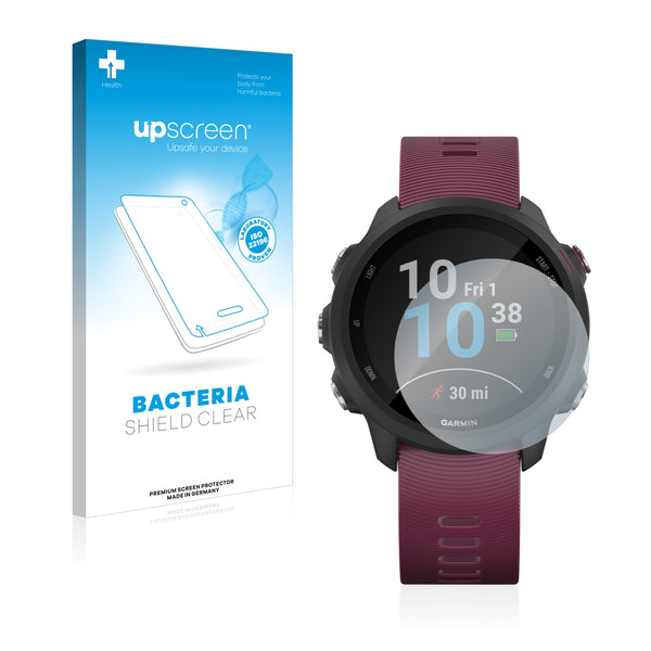 upscreen Bacteria Shield Clear Premium Antibacterial Screen Protector for Garmin Forerunner 245