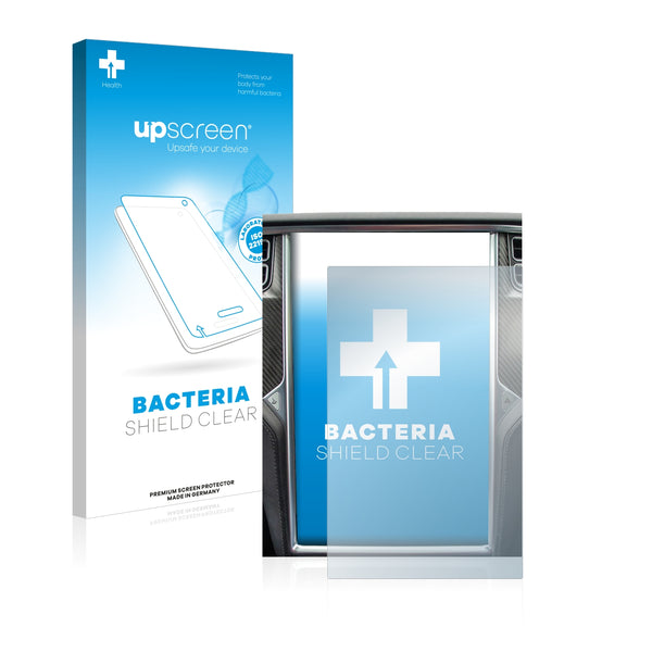 upscreen Bacteria Shield Clear Premium Antibacterial Screen Protector for Tesla Model X
