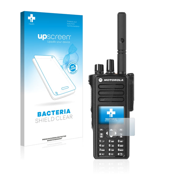 upscreen Bacteria Shield Clear Premium Antibacterial Screen Protector for Motorola DP4801e
