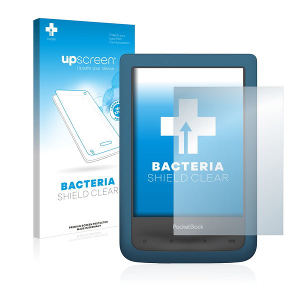 upscreen Bacteria Shield Clear Premium Antibacterial Screen Protector for Pocketbook Auqa 2