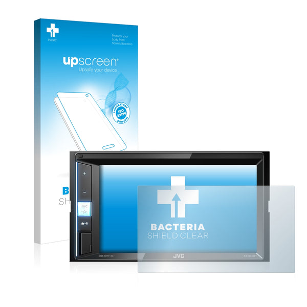 upscreen Bacteria Shield Clear Premium Antibacterial Screen Protector for JVC KW-M540BT