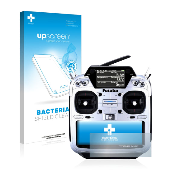 upscreen Bacteria Shield Clear Premium Antibacterial Screen Protector for Robbe Futaba T32MZ
