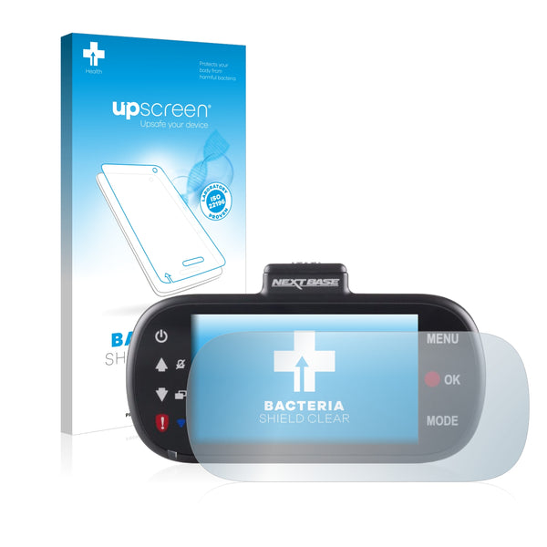 upscreen Bacteria Shield Clear Premium Antibacterial Screen Protector for Nextbase 412GW
