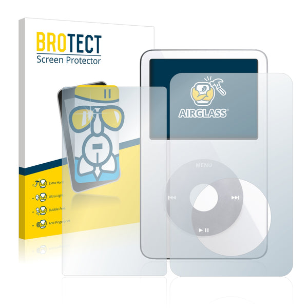 BROTECT AirGlass Glass Screen Protector for Apple iPod classic video 5.Gen (Front + Back)