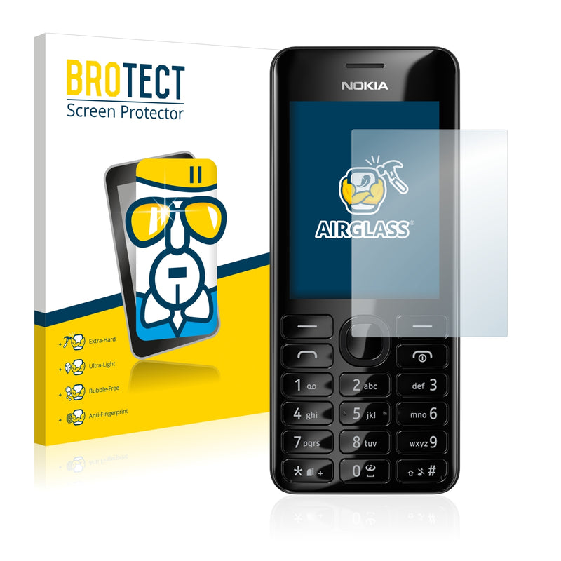 BROTECT AirGlass Glass Screen Protector for Nokia 206 Dual SIM