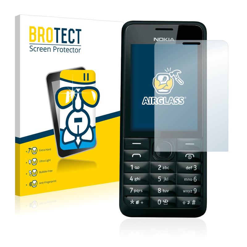 BROTECT AirGlass Glass Screen Protector for Nokia 301