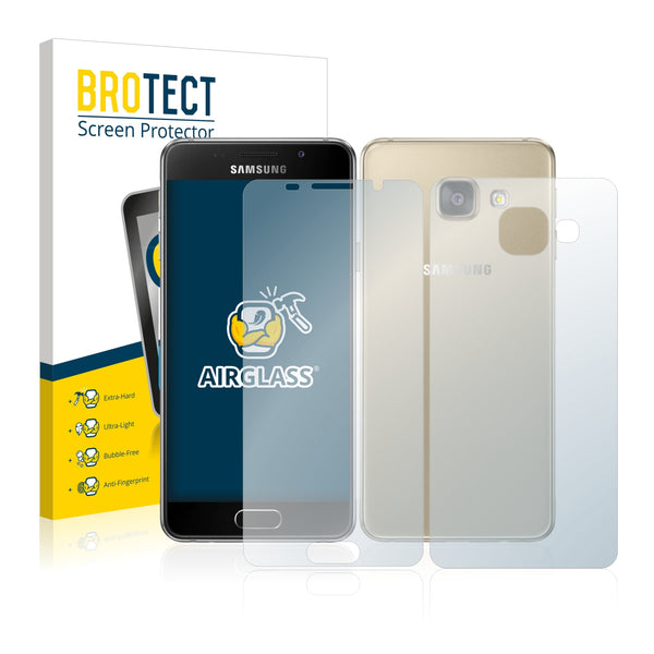 BROTECT AirGlass Glass Screen Protector for Samsung Galaxy A3 2016 (Front + Back)