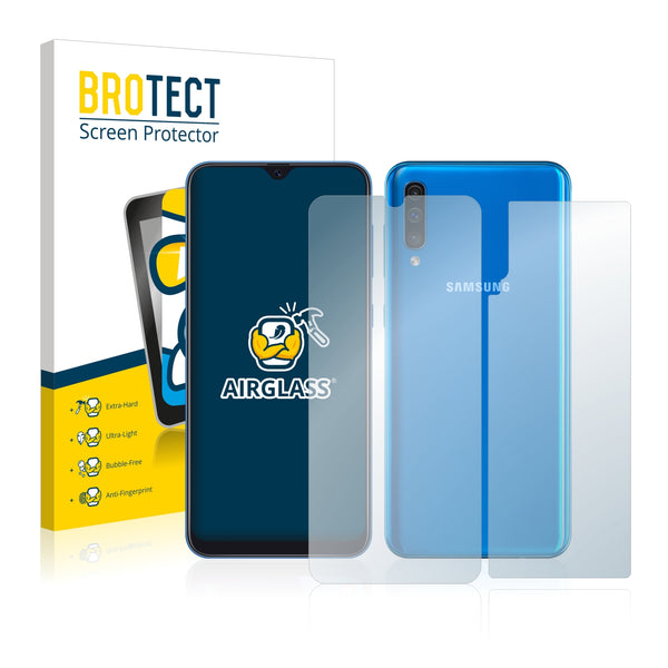 BROTECT AirGlass Glass Screen Protector for Samsung Galaxy A50 (Front + Back)