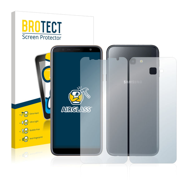 BROTECT AirGlass Glass Screen Protector for Samsung Galaxy J4 Plus (Front + Back)