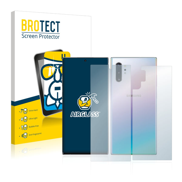 BROTECT AirGlass Glass Screen Protector for Samsung Galaxy Note 10 Plus (Front + Back)
