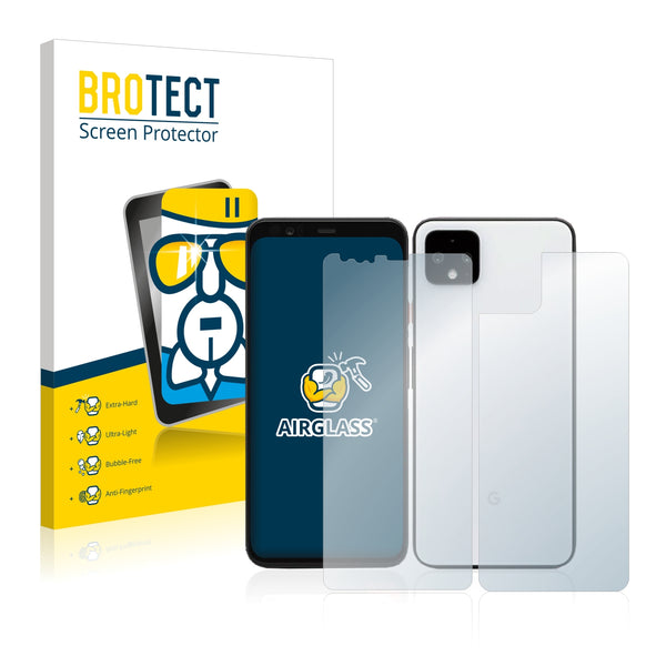 BROTECT AirGlass Glass Screen Protector for Google Pixel 4 XL (Front + Back)