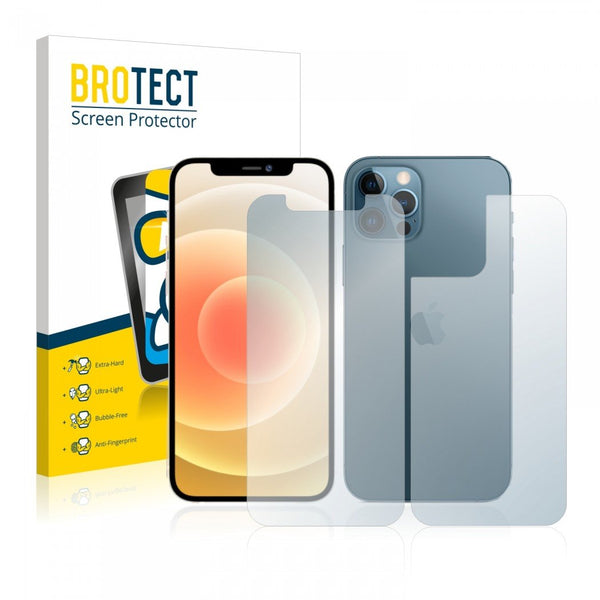 BROTECT AirGlass Glass Screen Protector for Apple iPhone 12 Pro (Front + Back)