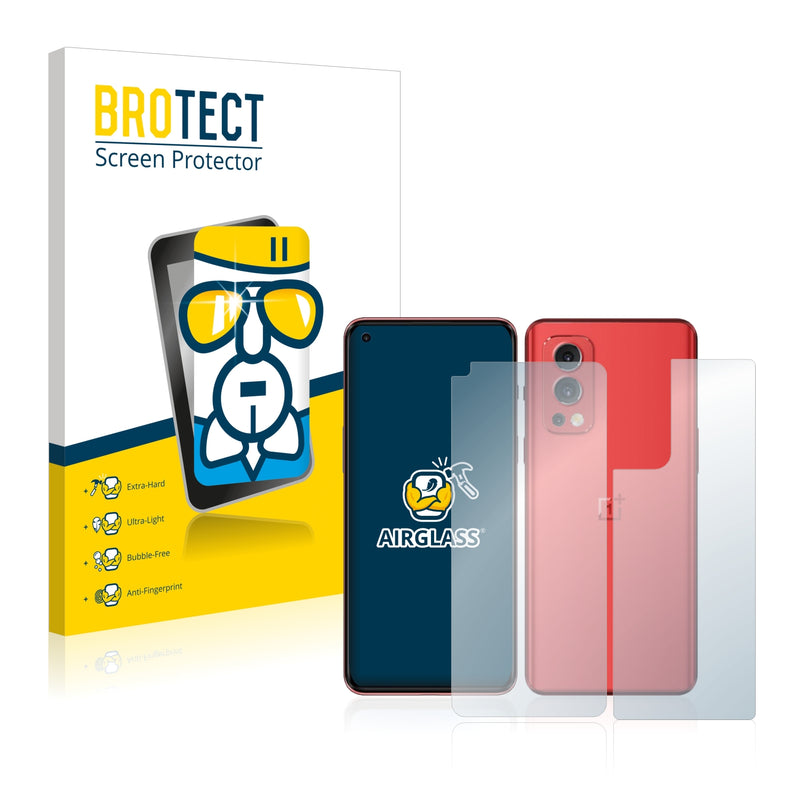 BROTECT AirGlass Glass Screen Protector for OnePlus Nord 2 (Front + Back)